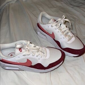 Nike White and Pink Sneakers Classic Design